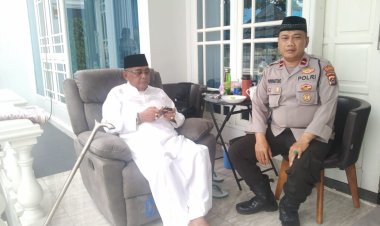 Kanit Samapta Ipda Purwantoro Lakukan Patroli Sambang/Kunjungan.* Ke Rumah Tokoh Agama H Cecep Miharja,S.IP