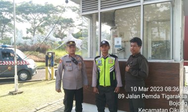 Antisipasi Gangguan Kamtibmas Personil  Polsek Cikupa Polresta Tangerang Polda Banten, Ipda Purwantoro Kanit Samapta Giat Patroli Barcode Dan Patroli Mobile