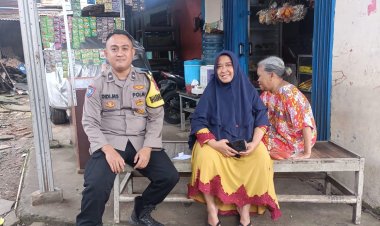 Personil Anggota Polsek Cikupa Polresta Tangerang Polda Banten, Aipda Didi ms Dalam *Kunjungan/DDS* Berikan Pesan Kepada Ibu Ibu Tetap Jalin Silaturahmi
