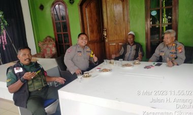 Kanit Binmas Polsek Cikupa Akp Jakariyanta Laksanakan Kegiatan *Sowan Kepada Sesepuh* Desa Dukuh Tetap Jaga Silaturahmi Bersama Masyarakat Binaan