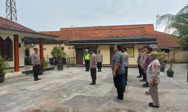 Kanit Binmas Akp Jakariyanta Pimpin Langsung Apel Pagi Personil Polsek Cikupa Polresta Tangerang Polda Banten,Pastikan Situasi Kondusif Wilayah Mako