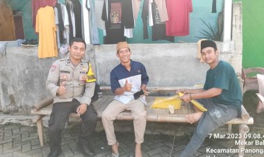 Laksankan Patroli Preventif Dan Sambang DDS, Bhabinkamtibmas Polsek Panongan Titipkan Pesan Kamtibmas