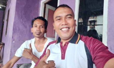 BRIPKA DEDE ANDRI NURROHMAN BHABINKAMTIBMAS POLSEK PANONGAN Dalam kunjungan polisi RW ke Kampung Cibango