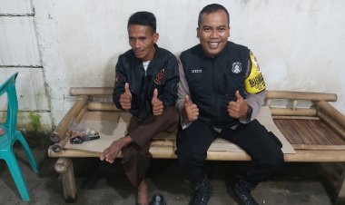 Bripka Dede Andri Nurrohaman Monitoring Ronda Siskamling, Anggota Polsek Panongan Sampaikan Pesan Kamtibmas