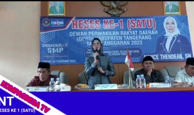 Anggota DPRD Kabupaten Tangerang  Nonce Thendean SH  Gelar Reses di Desa Cikupa  Serahkan Mobil Ambulans