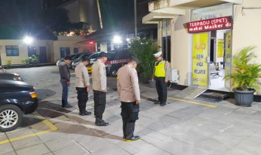 Personil Polsek Cikupa Pawas Ipda Udi Muhdi Kanit Lantas, Apel Cipkon Antisipasi Guantibmas