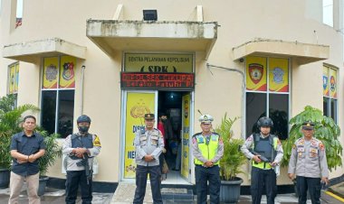 Kanit Binmas Iptu Jakarianta, Pimpin Apel Pagi Bersama Personil Polsek Cikupa Polresta Tangerang Polda Banten