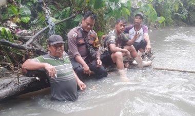 Wakapolsek Cikupa Akp Udiyano,Tinjau Langsung Peristiwa Korban Hanyut Seorang Anak laki-laki Umur 3 (Tiga) Tahun 