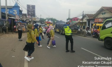Wakapolsek Cikupa Akp Udiyano pimpin langsung Pelaksanaan Apel Pagi Personil Polsek Cikupa