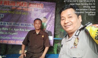 Jaga Kondusifitas, Bhabinkamtibmas Polsek Cikupa Polresta Tangerang Sinergitas dengan masyarakat Dan Desa Bitung Jaya