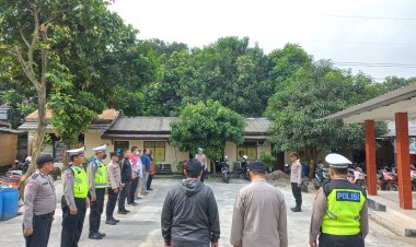 Rutinitas Apel Pagi Personil Polsek Cikupa Polresta Tangerang Polda Banten