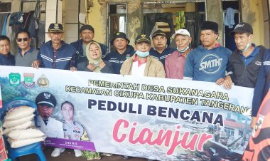 Pemerintah Desa Gasol Kecamatan Cugenang Menerima Batuan Korban Gempa Cianjur Dari PemDes Sukanagara Kec. Cikupa