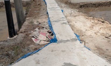 Kerjaan jalan setapak di titik persawahan duga tidak sesuai RAB