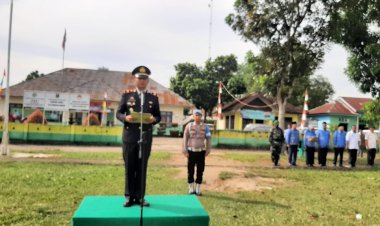 Sambut hari pahlawan ke 77.Iptu ,Rahmad Maulana,menjadi ispektur upacara