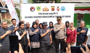 Minimalisir Peredaran Narkotika, Polres Bogor Launching - Resmikan Kampung Tangguh Bebas Narkoba