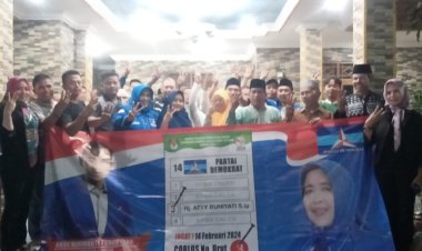 Warga Cadas Ngampar Antusias Sambut Sekaligus Dukung Hj.Atty Calon Anggota DPRD Partai Demokrat Dapil 1 Diajang Silaturahmi