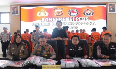 Ungkap Kasus Penyalahgunaan Natkotika dan Sediaan Farmasi, Polres Bogor Amankan 21 Orang Tersangka