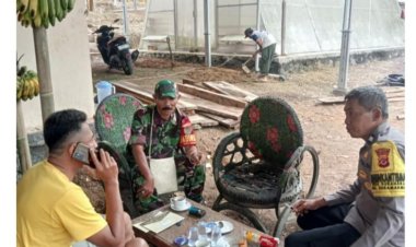 Sinergitas TNI Polri Polsek Sukamakmur Lakukan Sambang Warganya Secara Bersama - sama Dalam Menjaga Kamtibmas