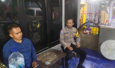 Bhabinkamtibmas Polsek Nanggung Polres Bogor Sambangi masayarakat sampaikan Himbauan Kamtibmas