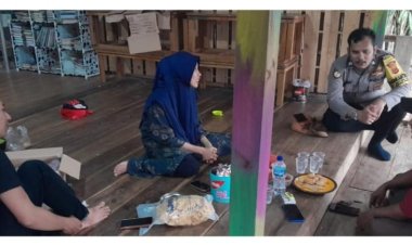 Sinergitas TNI - Polri. Bhabinkamtibmas Polsek Parungpanjang Polres Bogor Polda Jabar, Sampaikan Pesan Kamtibmas dan Mapping Terkait TPPO