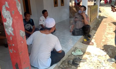 SOSIALISASI TERKAIT TPPO BHABINKAMTIBMAS INGATKAN WARGA DI WILAYAHNYA