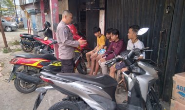 PETUGAS BHABIN SAMPAIKAN ARAHAN SOSIALIASI KEPADA PARA REMAJA TERKAIT TPPO JANGAN MUDAH TERBUJUK RAYU