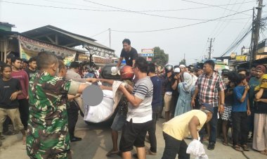 KECELAKAAN LALU LINTAS MENYEBABKAN SEORANG MENINGGAL DUNIA DI RUMPIN BOGOR