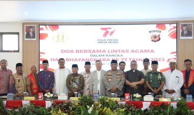 Menyambut HUT Bhayangkara ke 77, Polres Bogor Gelar Do’a Bersama Lintas Agama