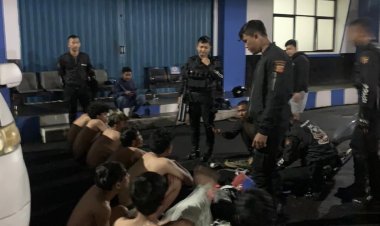 8 ORANG GANSTER DIAMANKAN SAT SAMAPTA POLRES BOGOR POLDA JABAR