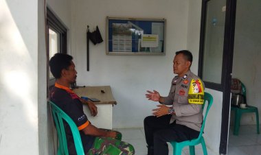 Bhabinkamtibmas Polsek Babakan Madang Polres Bogor Sambang Warga dan silaturahmi dg sampaikan pesan kamtibmas