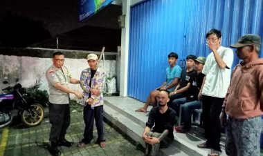 Pihak Kepolisan Datangi Lokasi Kejadian Aksi Saling Serang Dua Kelompok Remaja di Ciomas Bogor..