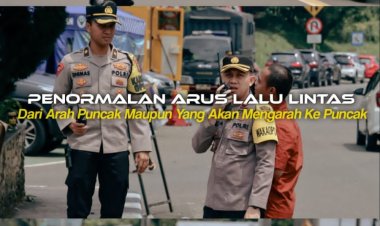 Menjelang Sore Hari Ini Pihak Kepolisian Berlakukan Sistem Normal Dua Arah di Kawasan Puncak Bogor