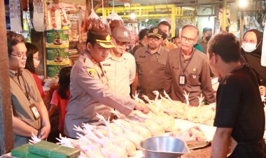 Polres Bogor dan Disdagin Kabupaten Bogor Gelar Patroli Pasar