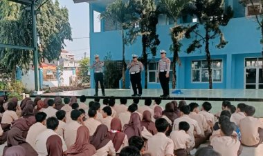 Gelar Police Goes To School, Sat Lantas Polres Bogor Sosisialisasikan Keselamatan Berlalu Lintas