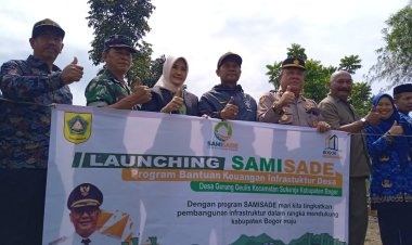 Launcing Samisade 2022 Betonisasi Jalan Desa Gunung Geulis Kecamatan Sukaraja Kabupaten Bogor
