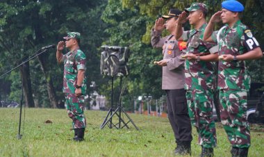 Sambut Kunjungan Perdana Menteri Australia Jajaran TNI KOREM 061/SK Gelar Apel Pasukan Pengamanan