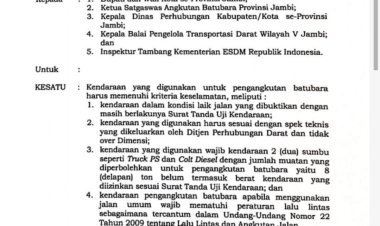 Kades Pegang DO,  Angkutan Batu Bara Operasi Siang Bolong Di Jalan Umum, Hingga Tidak Pedulikan Surat Edaran Dan Intruksi Gubernur Jambi.