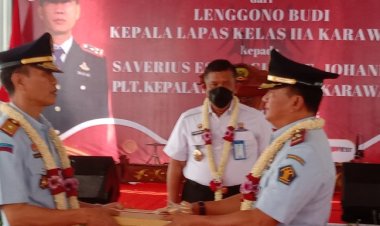 Lapas Kelas IIA Karawang Laksanakan Serah Terima Jabatan