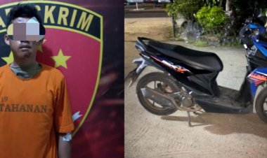 Pelaku Curanmor Alami Kecelakaan Tunggal