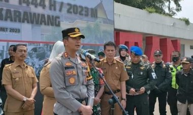 PEMKAB KARAWANG GELAR APEL PERSIAPAN PENGAMANAN DAN PEMUSNAHAN BB MIRAS SERTA KENALPOT BRONG