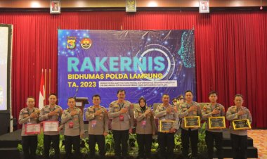 Kapolda Lampung buka Rakernis Bidhumas Polda Lampung Th 2023