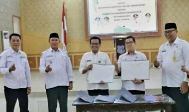 Wabup Tanjabbar Sambut Langsung Kunjungan Pemkab Indragiri Hilir