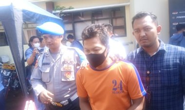 SEORANG PELAKU TINDAKAN ASUSILA PADA 10 ANAK SD DIBAWAH UMUR KINI DIAMANKAN OLEH KEPOLISIAN POLRES KARAWANG