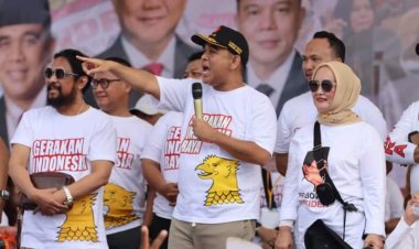 HUT ke 15 th Partai Gerindra Adakan Jalan sehat di Stadion Pahoman Bandar Lampung