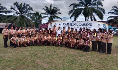 Wabup Ardian Saputra Sapa Adik adik Pramuka Penegak Pandega dibumi perkemahan