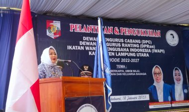 Hj Sandi Juwita, Spd. MM, Resmi Dilantik Menjadi Ketua DPC IWAPI Lampung Utara