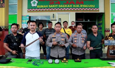 Kapolres Lampung Utara Tangkap Pelaku Curas Hewan Ternak Bersenjata Api