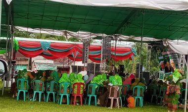 Pengajian triwulan NU, Desa Buana Sakti, bertema Isra Miraj