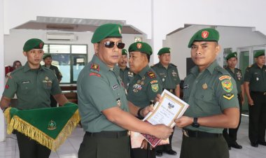 Dandim 0412/LU terima Laporan Korps Raport Purna Tugas, Pindah Satuan Dan Masuk Satuan.