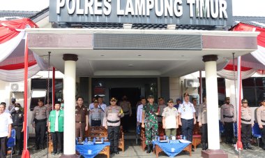 Dandim 0429/Lamtim Hadiri Apel Gelar Pasukan Ops Lilin Krakatau 2022